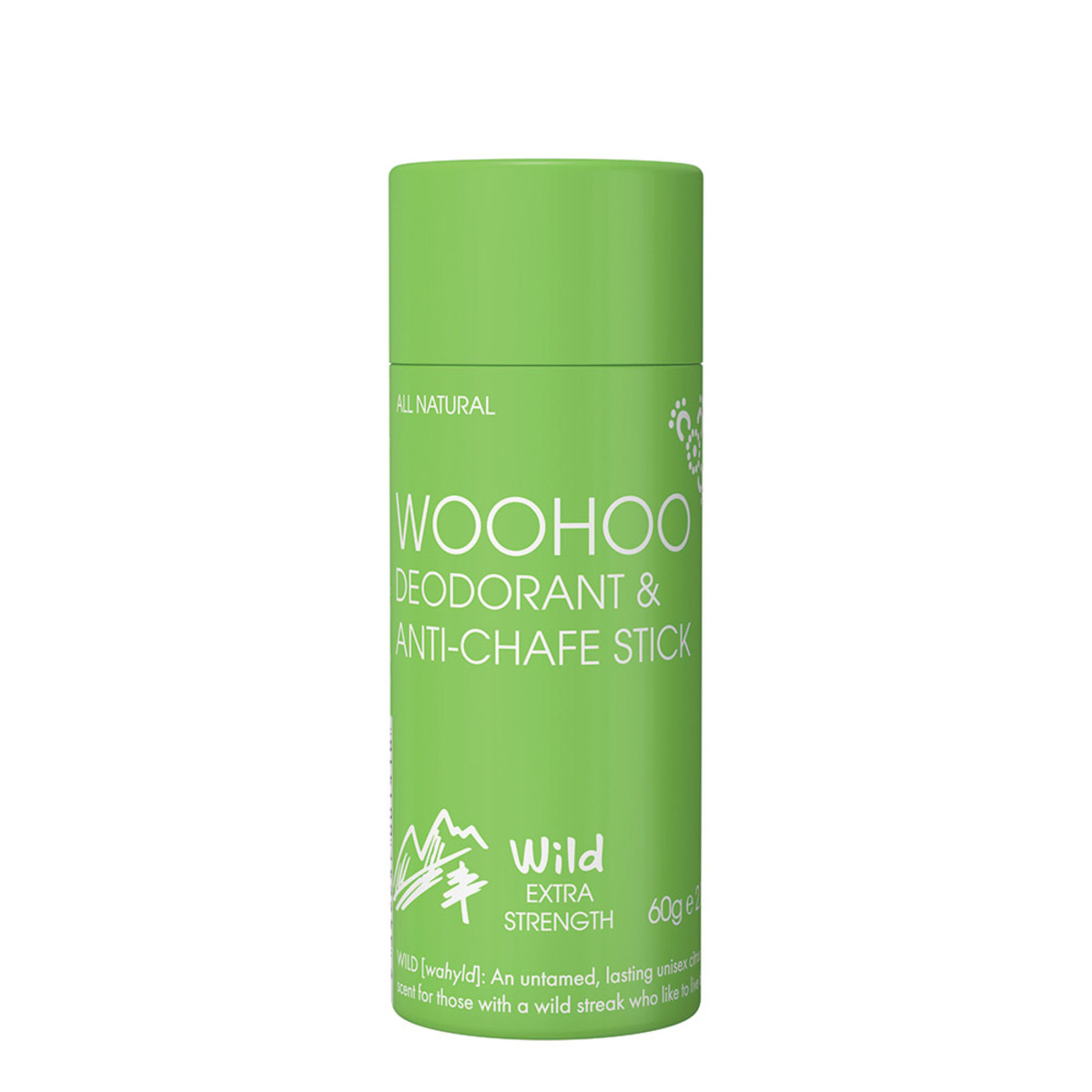 Woohoo Deodorant & Anti-Chafe Stick Wild (Ultra Strength Unisex) 60g